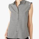 Kate Spade NWT  Mini gingham sleeveless top , Black and white Photo 0