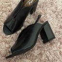 sbicca Black Leather Chunky Heels Photo 0