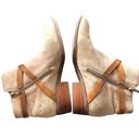 Ralph Lauren Lauren  Mehira Leather Suede Booties Sz. 7.5 Tan Brown Buckle Detail Photo 2