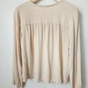 Knox Rose L neutral embroidered sleeve flowy blouse Photo 3