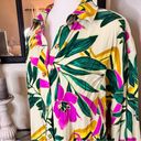 Dress Forum  Tropical Floral Button Down Dress Long‎ Sleeve Sz M Photo 1