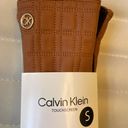 Calvin Klein  Leather Touchscreen Gloves Brown Black Quilted Small NEW Photo 1