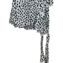 ZARA  Women's Dress Wrap Tie Polka Dot Animal Print V Neck Black/White Sz. Medium Photo 8