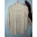 cupio  size XL beige fringed open front cardigan long boho knit sweater EUC Photo 3