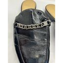 Marc Fisher  Leather Black Mules Classic Silver Detail Size 8.5M Photo 1