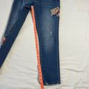 Royalty For Me  Women's 6 Midrise Boho Embroidered Jeans Medium Wash Photo 4