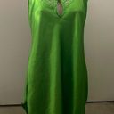 Secret Treasures  Women Satin Slip Dress Negligee Nightie Lace  Green Large Photo 0