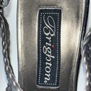 Brighton  REALM Pewter Woven Braided Leather Wedge Sandals Heels Women’s 6.5 Photo 2