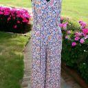 American Eagle NWT  Wide Leg Tank Boho Floral Belted Deep V Zippered Jumpsuit Photo 2