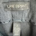 Lane Bryant  Cropped Pleated Trousers Dark Gray Ryton Blend Office Size 16 Tall Photo 4