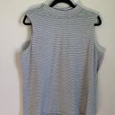 cj banks  Gray and White Sleeveless Stretch Knit Top Size 1X Photo 0