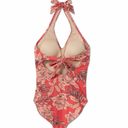 Isabel Maternity NWT  Pink Floral Halter One Piece Swimsuit Size Large Photo 1