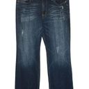 Seven7  Mid Rise Flare Leg Light Distressing Wiskering Denim Jeans Womens Blue 12 Photo 0