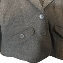 Max Rave  Gray Wool Blend One Button Notched Blazer Jacket Women Sz L Photo 3