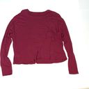 Treasure & Bond  Long Sleeve Graphic Tee In Burgundy Photo 6