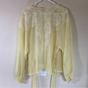 ASOS ‎ Embroidered Wrap Long Sleeve Top Yellow US women’s 6 Photo 3