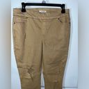 Westbound  Distressed Holes Khaki Gold Colored High Rise Fitted Jeans Sz 8R Photo 5