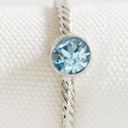 Krass&co Touchstone Crystal Swarovski  silver with aquamarine ring - size 5 - NEW Photo 1