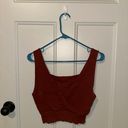 Thread and Supply XS extra small deep orange deep red burgundy top  Photo 1