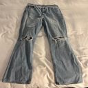 American Eagle Outfitters 90s Boot Cut Light Wash Distressed Flare Jeans Size 16 Photo 0