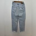 American Eagle Size 6  Light Blue Distressed Highest Rise 90’s Boyfriend Jeans Photo 4