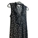 White House | Black Market  Ladies Sleeveless Polka Dot Black White Dress SZ Small Photo 2