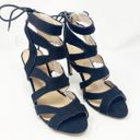 Sole Society Stella Cage Sandals New Black Canvas Size 8.5 Photo 2