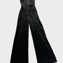 Good American Women's Strapless Velvet Jumpsuit Wide-Leg Black Size Small (1) Photo 4