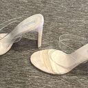 Boohoo  Clear Strap Suede Heels size 8 Photo 0