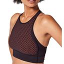 Lululemon  Get Your Peek On Bra Sports Black & Orange Medium Support Size 8 Photo 0