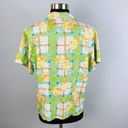 The Moon Pineapple Womens Medium M Silk Abstract Pineapple Print Button Down Shirt Photo 5