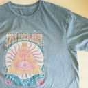 Full Tilt Save the Planet Hippie Oversized Worn in Blue Short Sleeve Cotton Tee Photo 1