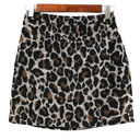 Lovers + Friends  Womens XS Leopard Print Mini Skirt Black Tan Mobwife Edgy Photo 0