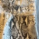 ZARA  High Rise Skinny White and Grey Snakeskin Printed Jeans Photo 4