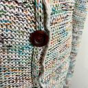 BCBGMAXAZRIA Cardigan Sweater XL Confetti Knit V-Neck Lettuce Trim Y2K Womens Photo 2