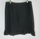 Macy's Style & Co Black Skirt Pleated Hemline Size 12 P Photo 4