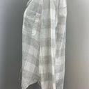 Lou & grey  Dove Gray Buffalo Check Button Down Boyfriend Shirt Medium Photo 5