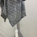 Live and let live  Open Front Asymmetrical hem Gray Striped Cardigan Size Medium Photo 5