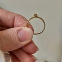 Gold Solitaire Adjustable Femme Fashion Ring “Lenora” Petite Elegant Simple Jewelry Photo 10