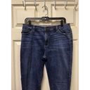 Lee  Womens Skinny Jeans 12 Med Stretchy Fit  Dark Denim & Raw Hem Slimming 33285 Photo 2