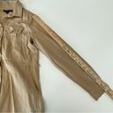 Banana Republic  Women’s Shirt Dress Sz 4 Long Sleeve Midi Button Up Beige Pocket Photo 7