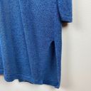 J.Jill  Cardigan Sweater LP Blue Linen Blend Open Front Longline‎ Petite Photo 5