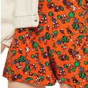 Topshop  Shorts Ditzy Floral High Waisted Orange Photo 3