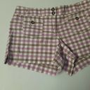 New York & Co. Shorts Womens Size 10 Pink Brown Check Mid Rise Casual Photo 2