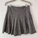 Brandy Melville Schoolgirl Grey Plaid Pleated Mini Skirt Photo 0