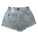 SO  Jean Shorts "Dad Short" Frayed Hem Juniors Sz 9 High Rise Relaxed Fit Light Photo 3