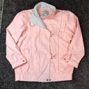 Mulberry Vintage 1980s  STREET Small Bomber Jacket Pink Shoulder Pads Windbreaker Photo 1