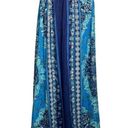 Studio West  Skirt Womens Small Blue Printed A-Line Casual Boho Bohemian Hippie Photo 2