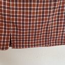 Aeropostale  Plaid Mini Skirt SMALL Preppy split Pencil Flannel Brown Photo 2