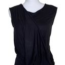 All Saints Black Knit Bodycon Sleeveless Drape Front Knee Length Amelia Dress 6 Photo 4